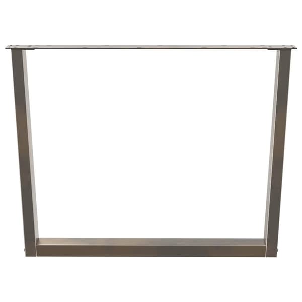 vidaXL Spisebordben V-formet 2 stk naturell 100x(72-73,3) cm stål