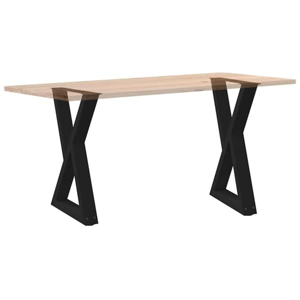 vidaXL Matbordsben 2 st svart 60x(72-73,3) cm stål