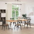 Miniatyrbilde 2 av 10: vidaXL Spisebordben V-formet 3 stk hvit 80 x (72-73,3) cm stål