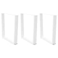Miniatyrbilde 1 av 10: vidaXL Spisebordben V-formet 3 stk hvit 80 x (72-73,3) cm stål