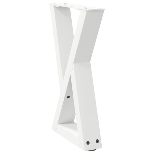 vidaXL Salongbordben 2 stk hvite 38 x (42-43,3) cm stål