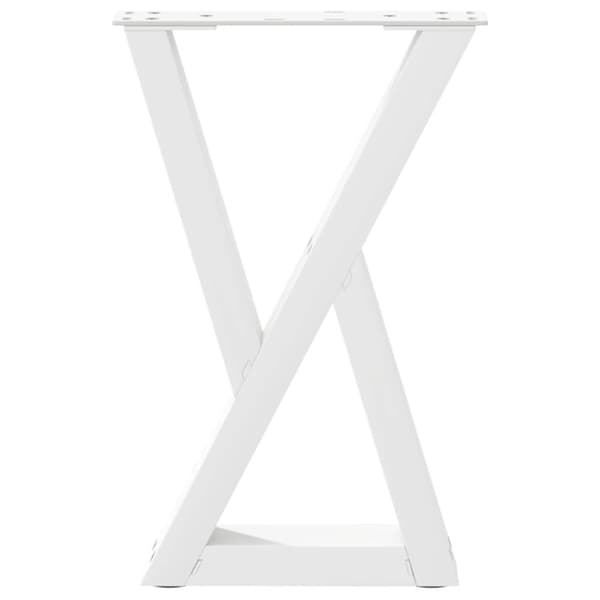 vidaXL Salongbordben 2 stk hvite 38 x (42-43,3) cm stål