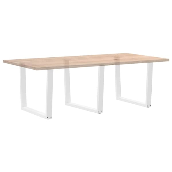 vidaXL Matbordsben V-formade 3 st vit 100x(72-73,3) cm stål