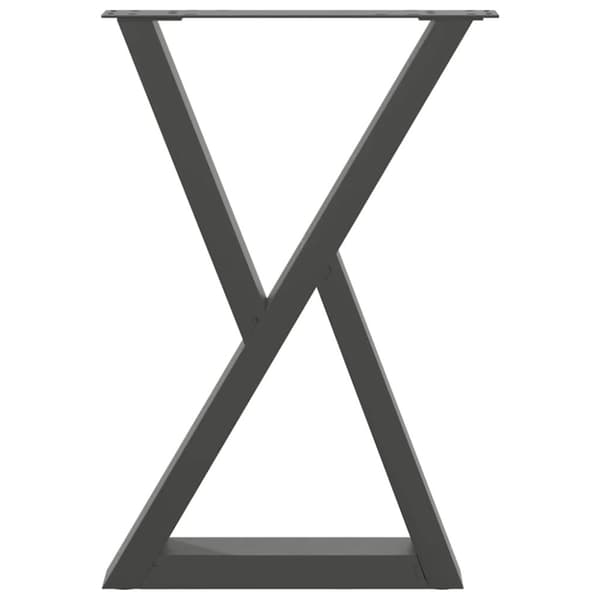 vidaXL Matbordsben 2 st antracit 60x(72-73,3) cm stål