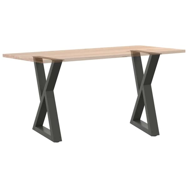 vidaXL Matbordsben 2 st antracit 60x(72-73,3) cm stål
