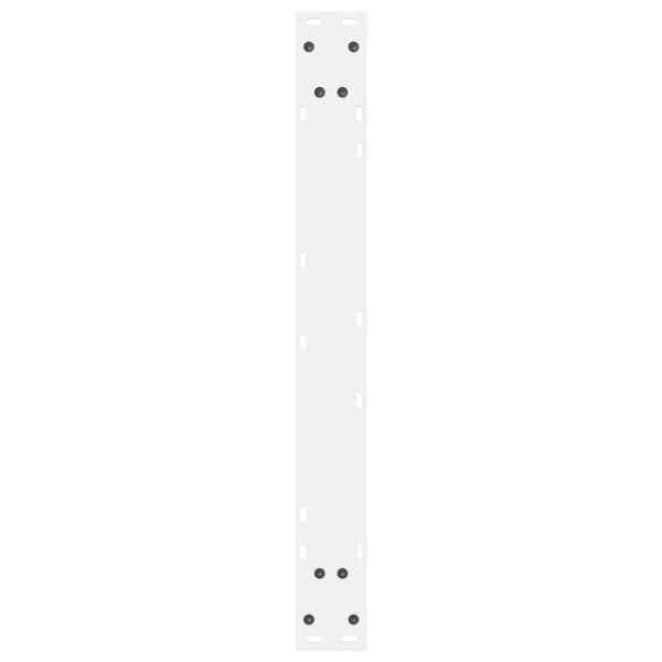 vidaXL Matbordsben 2 st vit 80x(72-73,3) cm stål