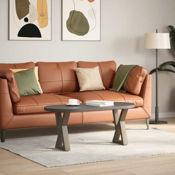 vidaXL Salongbordben 2 stk naturstål 38 x (42-43,3) cm stål