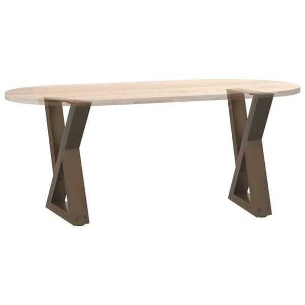 vidaXL Salongbordben 2 stk naturstål 38 x (42-43,3) cm stål