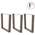 Miniatyrbilde 3 av 11: vidaXL Spisebordben V-formet 3 stk naturstål 90 x (72-73,3) cm stål