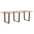 Miniatyrbilde 8 av 11: vidaXL Spisebordben V-formet 3 stk naturstål 90 x (72-73,3) cm stål