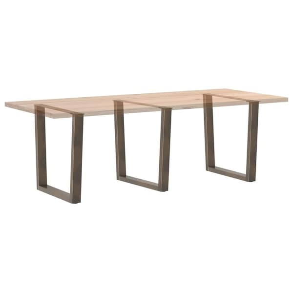 vidaXL Spisebordben V-formet 3 stk naturstål 90 x (72-73,3) cm stål