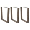 Miniatyrbilde 1 av 11: vidaXL Spisebordben V-formet 3 stk naturstål 90 x (72-73,3) cm stål