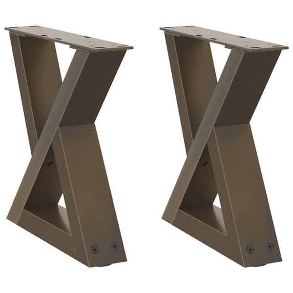 Soffbordsben 2 st naturligt stål 40x(30-31,3) cm stål