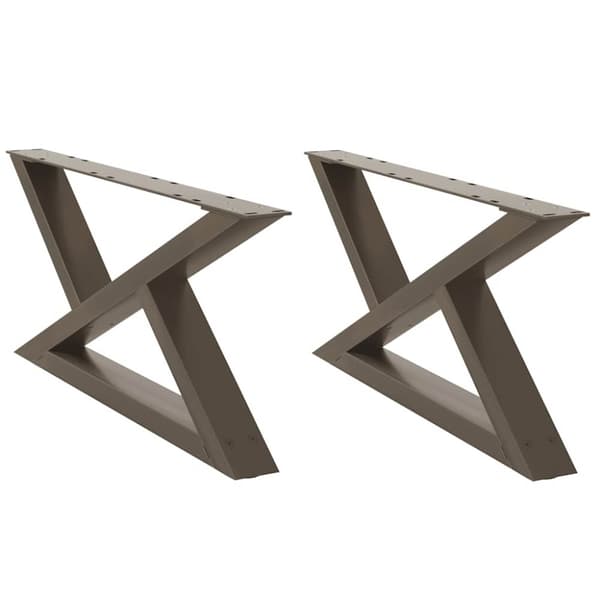 Soffbordsben 2 st naturligt stål 70x(30-31,3) cm stål