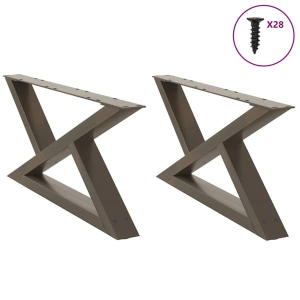 Soffbordsben 2 st naturligt stål 70x(30-31,3) cm stål
