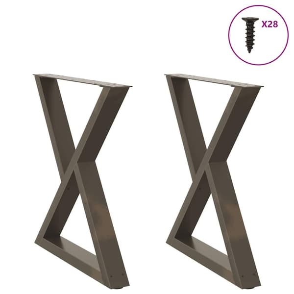 Matbordsben 2 st naturligt stål 70x(72-73,3) cm stål