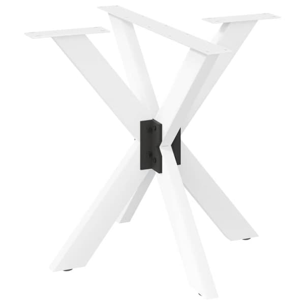 Matbordsben spindelform vit 85x85x(72-73) cm stål