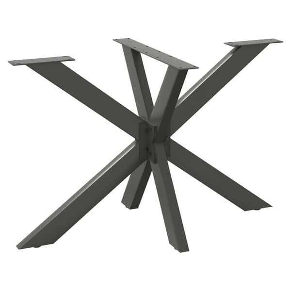 Matbordsben spindelform antracit 120x68x(72-73) cm stål