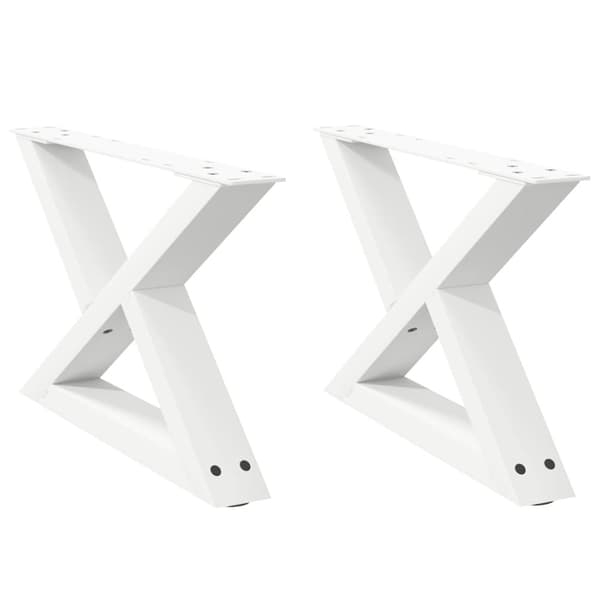 Soffbordsben 2 st vit 60x(30-31,3) cm stål