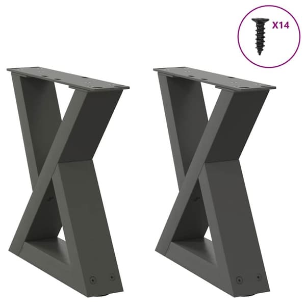 Soffbordsben 2 st antracit 40x(30-31,3) cm stål