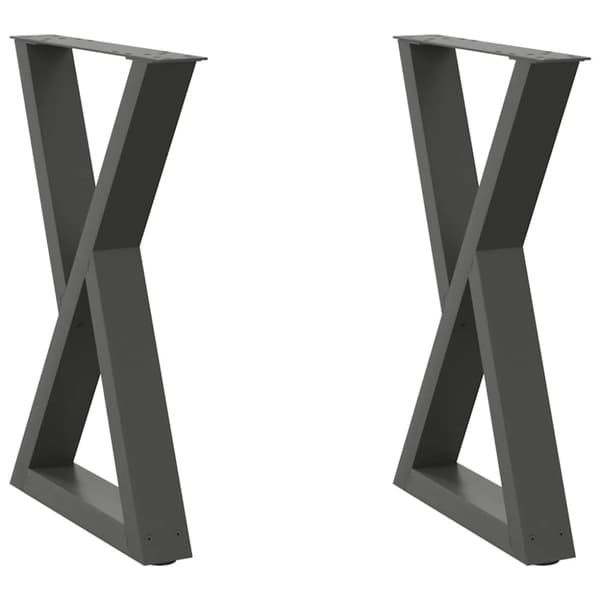 Matbordsben 2 st antracit 50x(72-73,3) cm stål