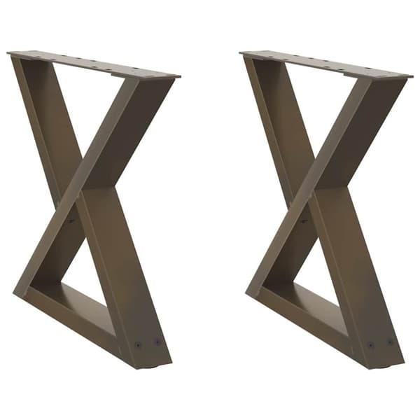 Soffbordsben 2 st naturligt stål 50x(42-43,3) cm stål