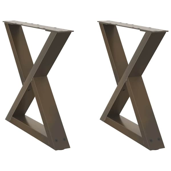 Soffbordsben 2 st naturligt stål 60x(42-43,3) cm stål