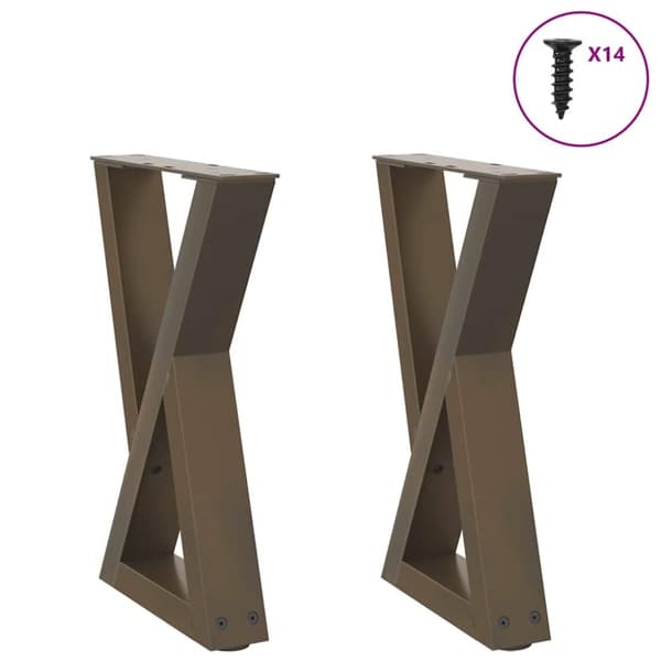 Soffbordsben 2 st naturligt stål 38x(42-43,3) cm stål