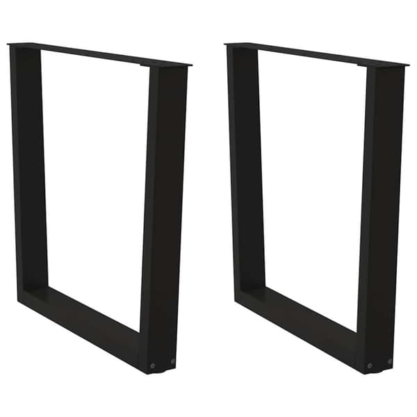 vidaXL Spisebordsben V-form 2 stk Sort 80x(72-73,3) cm Stål