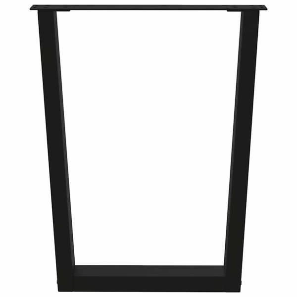 vidaXL Ruokapöydän jalat V-muoto 3 kpl Musta 70x(72-73,3) cm Teräs