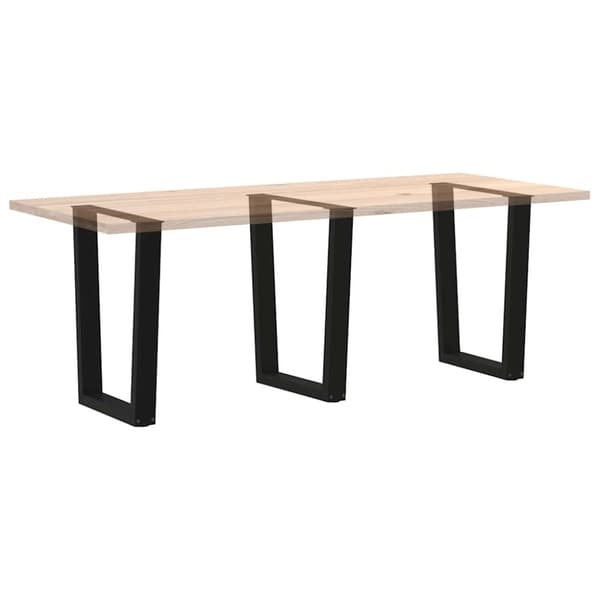 vidaXL Ruokapöydän jalat V-muoto 3 kpl Musta 70x(72-73,3) cm Teräs