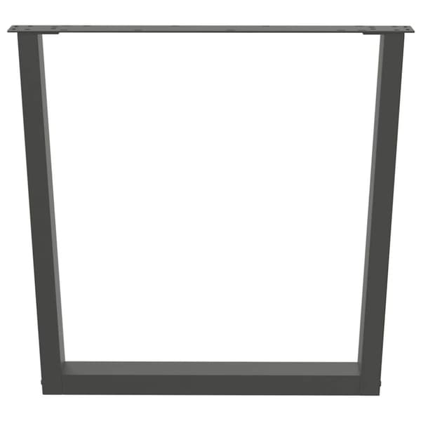 vidaXL Ruokapöydän jalat V-muotoiset 2 kpl antrasiitti 90x(72-73,3) cm teräs