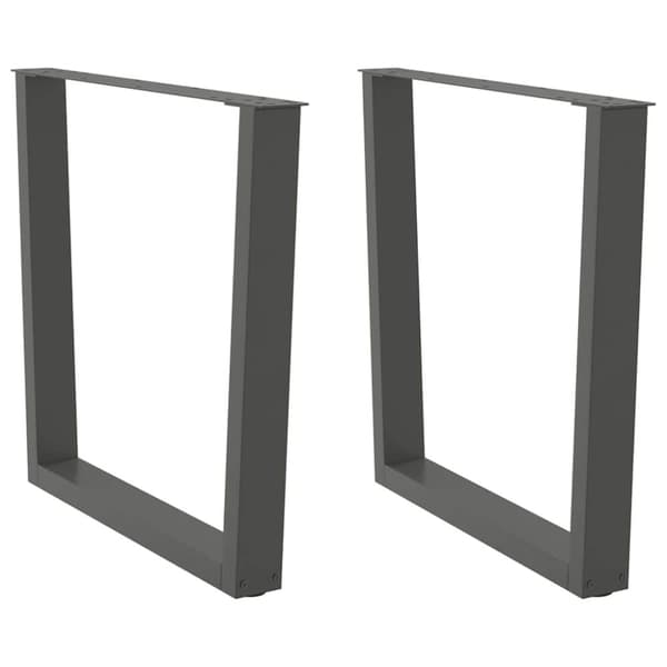 vidaXL Ruokapöydän jalat V-muotoiset 2 kpl antrasiitti 90x(72-73,3) cm teräs