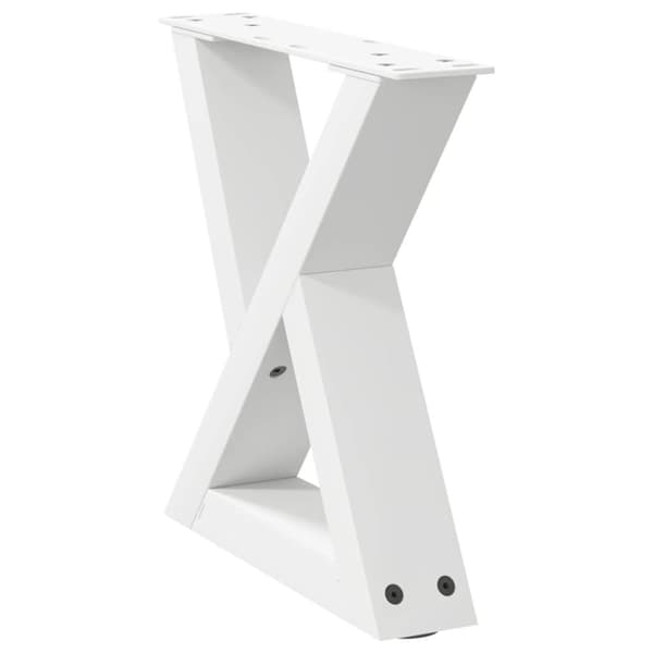 vidaXL Sofabordben 2 stk Hvid 30x(30-31,3) cm Stål