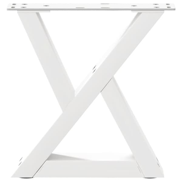 vidaXL Sofabordben 2 stk Hvid 30x(30-31,3) cm Stål