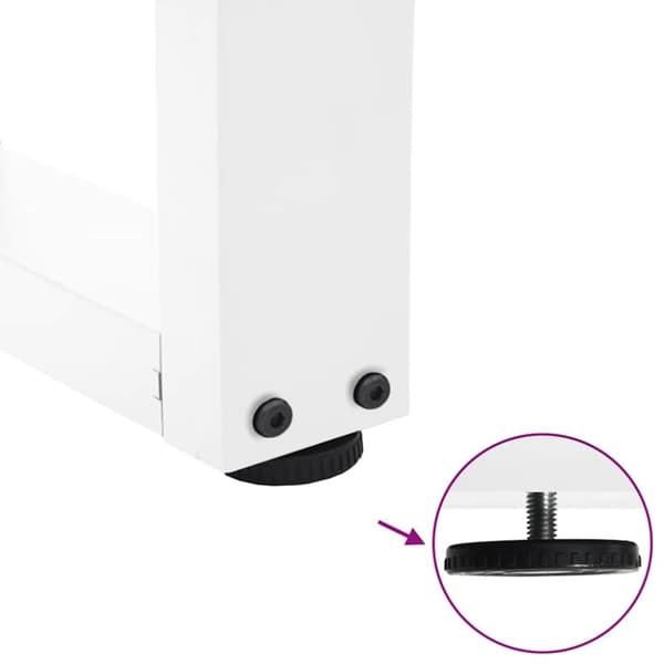 vidaXL Ruokapöydän jalat V-muotoinen 3 kpl Valkoinen 80x(72-73,3) cm
