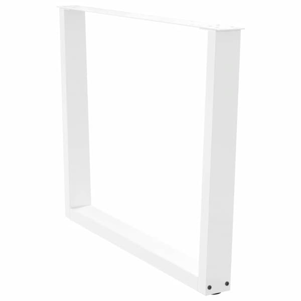 vidaXL Spisebordsben V-form 3 stk Hvid 100x(72-73,3) cm Stål