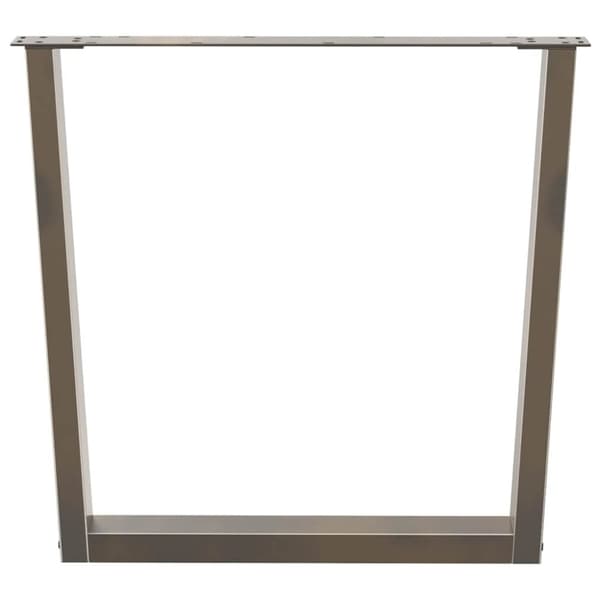 vidaXL Ruokapöydän jalat V-muoto 2 kpl Luonnonteräs 80x(72-73,3) cm