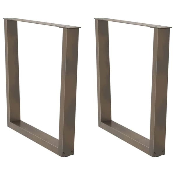 vidaXL Ruokapöydän jalat V-muoto 2 kpl Luonnonteräs 80x(72-73,3) cm
