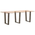 Miniatyrbillede 8 af 11: vidaXL Spisebordsben V-form 3 stk Naturstål 70x(72-73,3) cm Stål