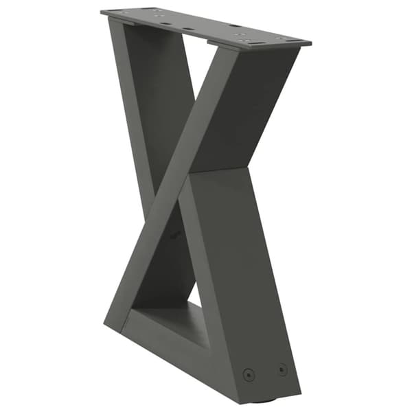 vidaXL Sohvapöydän jalat 2 kpl antrasiitti 30x(30-31,3) cm teräs