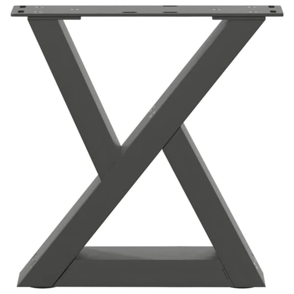 vidaXL Sohvapöydän jalat 2 kpl antrasiitti 30x(30-31,3) cm teräs