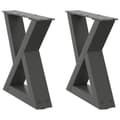 Pikkukuva 2 / 10: vidaXL Sohvapöydän jalat 2 kpl antrasiitti 30x(30-31,3) cm teräs