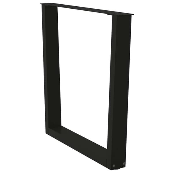 vidaXL Ruokapöydän jalat V-muoto 3 kpl Musta 90x(72-73,3) cm Teräs