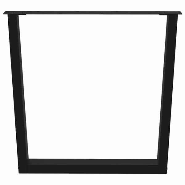 vidaXL Ruokapöydän jalat V-muoto 3 kpl Musta 90x(72-73,3) cm Teräs