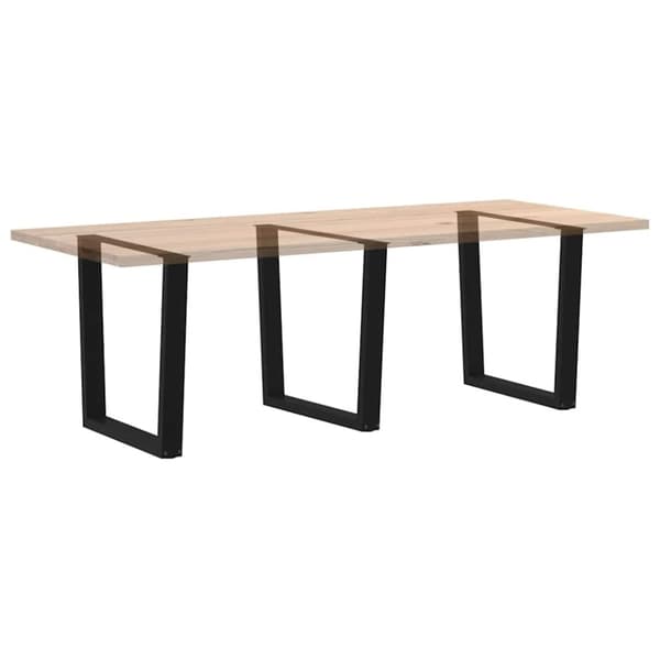 vidaXL Ruokapöydän jalat V-muoto 3 kpl Musta 90x(72-73,3) cm Teräs