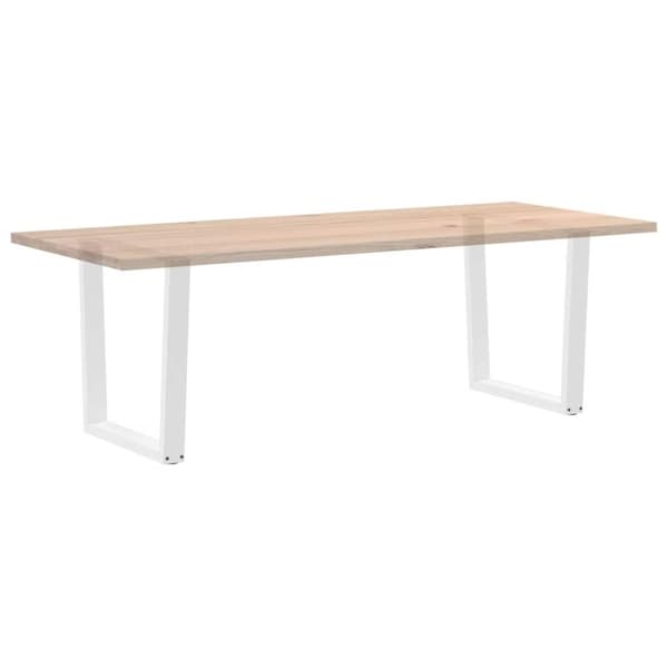 vidaXL Spisebordsben V-form 2 stk Hvid 90x(72-73,3) cm Stål