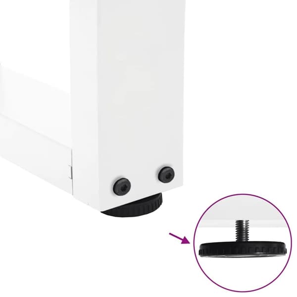 vidaXL Spisebordsben V-form 3 stk Hvid 70x(72-73,3) cm Stål