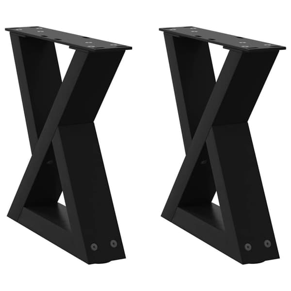 vidaXL Soffbordsben 2 st svart 30x(30-31,3) cm stål