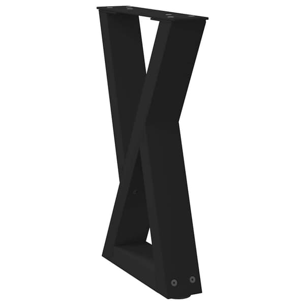 vidaXL Sohvapöydän jalat 2 kpl Musta 28x(42-43,3) cm Teräs